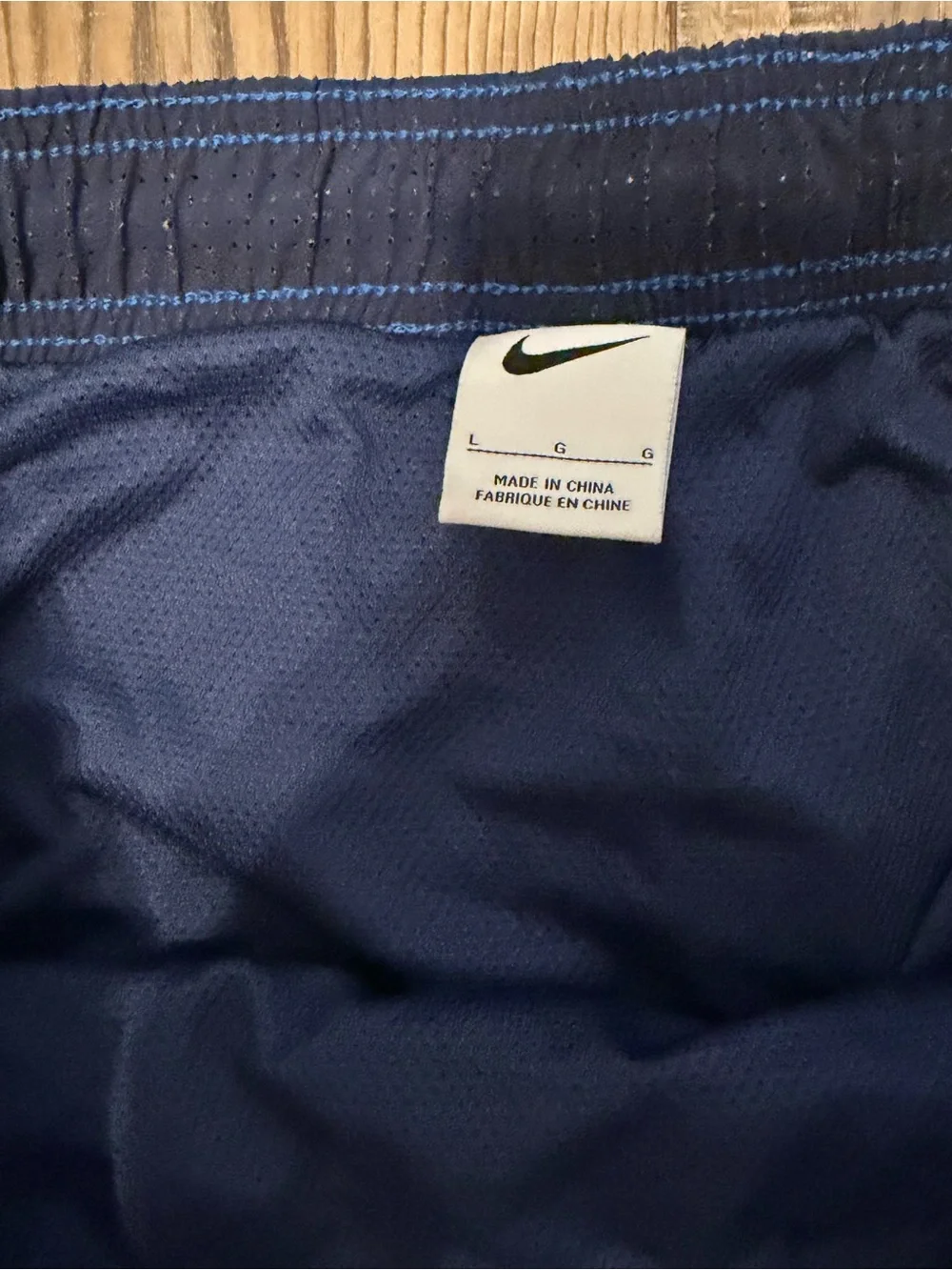Mens Nike Dri Fit Blue Running Shorts Size Large L Training Lined Workout Gym